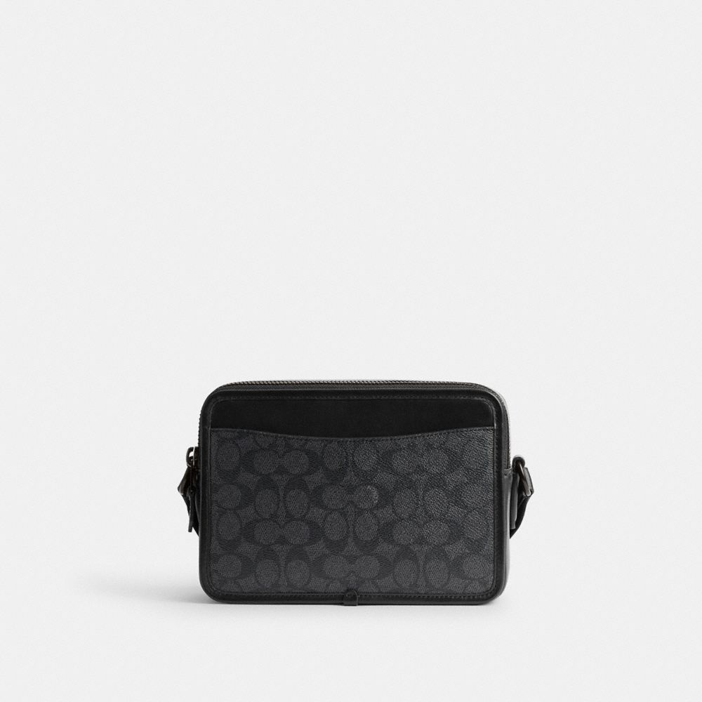 Signature Coated Canvas/Leather/Charcoal Multi Coach Charter Crossbody Bag 24 In Signature Canvas With Graphic | COH866606