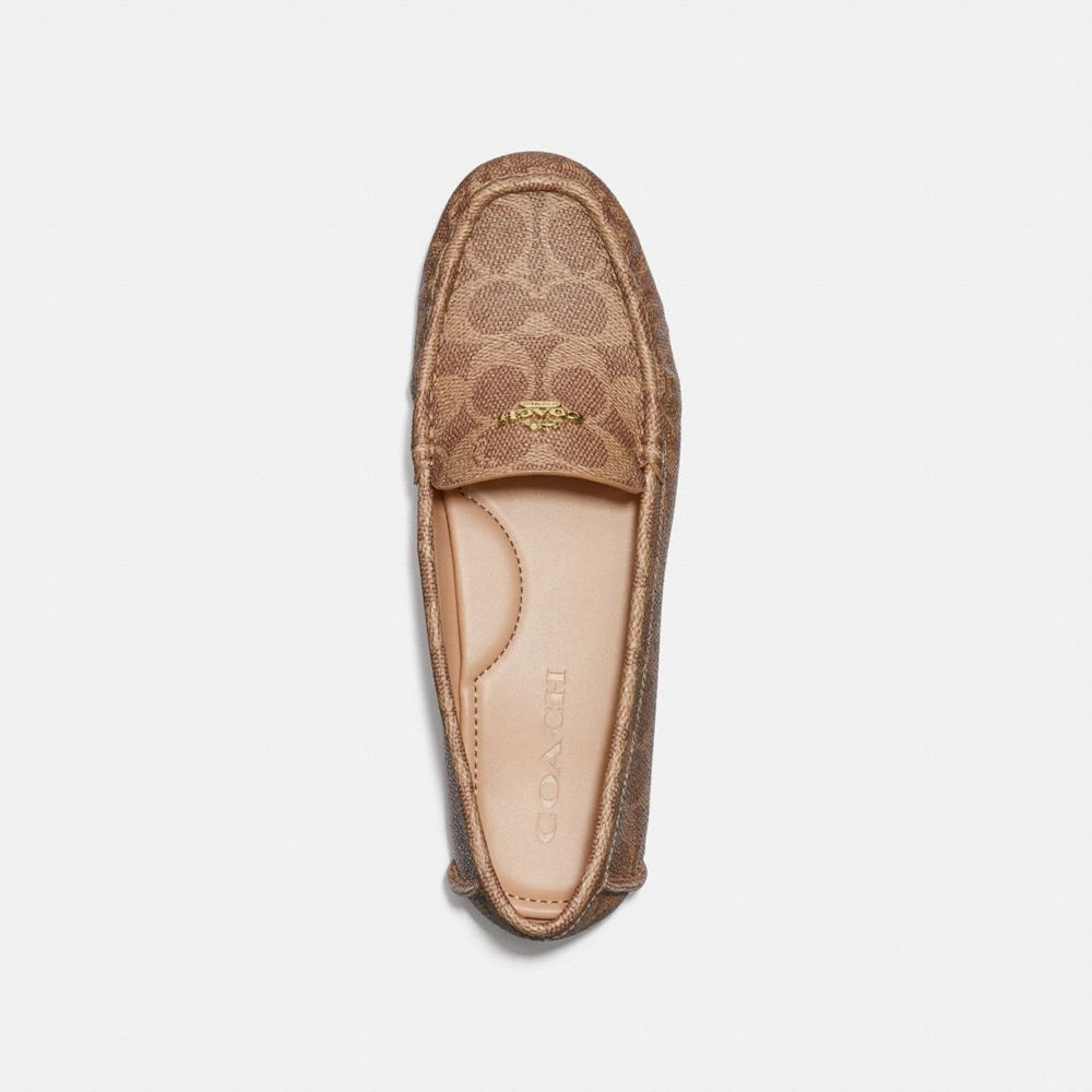 Signature Coated Canvas/Leather/Tan Coach Marley Driver | COH865782