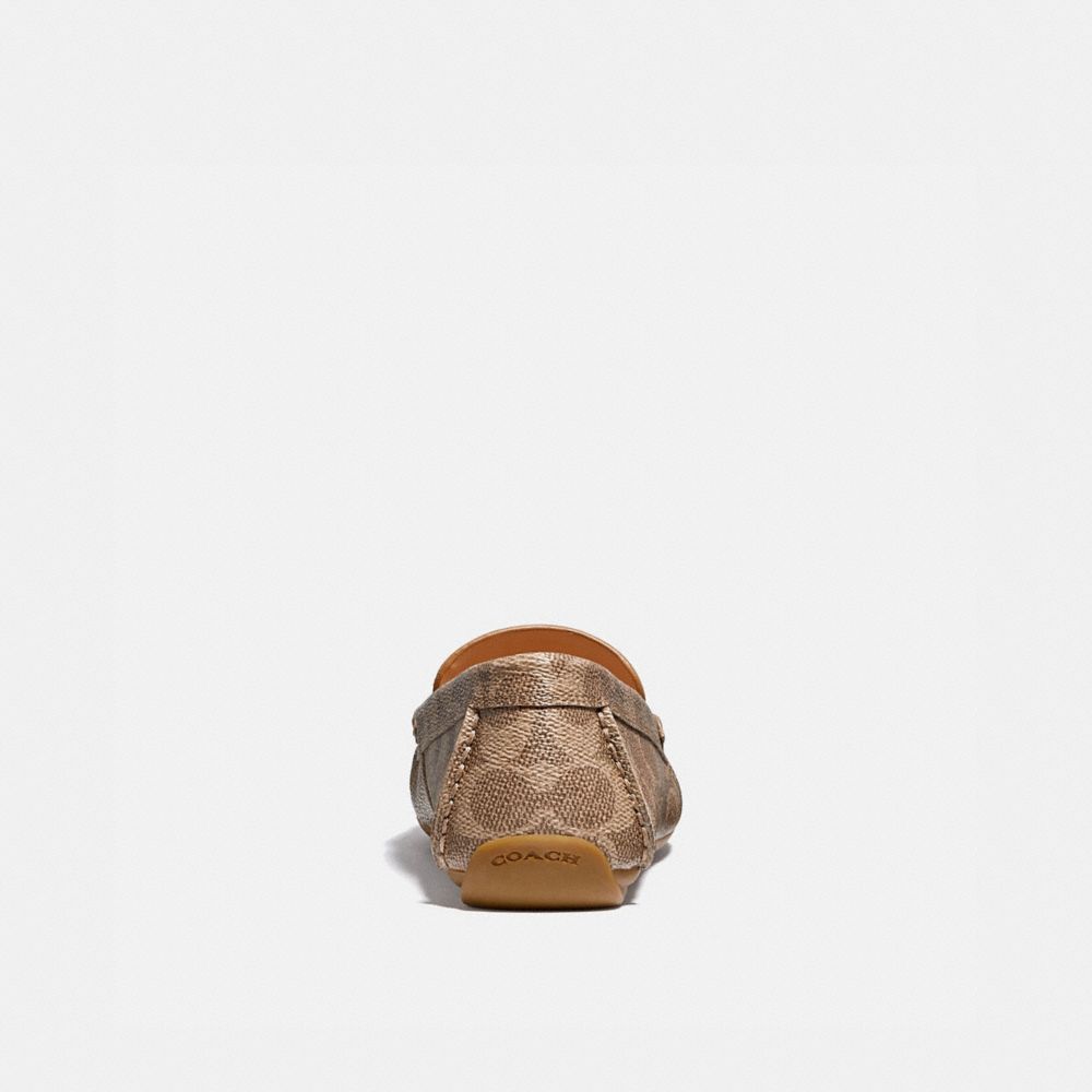 Signature Coated Canvas/Leather/Tan Coach Marley Driver | COH865782