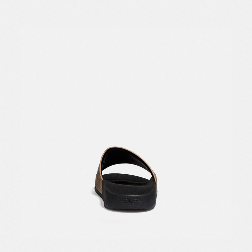 Signature Coated Canvas/Rubber/Tan Coach Udele Sport Slide In Signature Canvas | COH865855