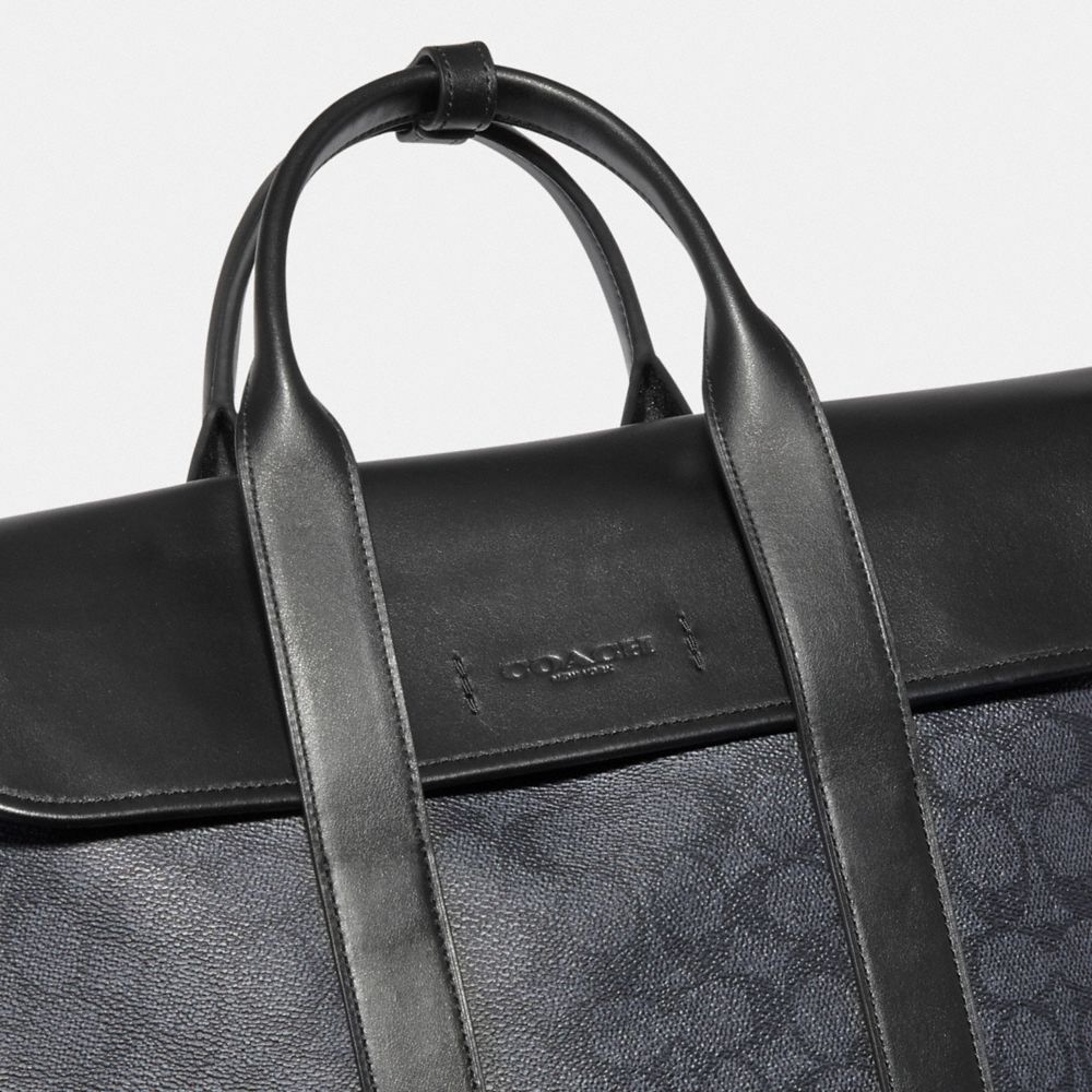 Signature Coated Canvas/Smooth Leather/Black Copper/Charcoal/Bla Coach Gotham Portfolio Bag In Signature Canvas | COH866533