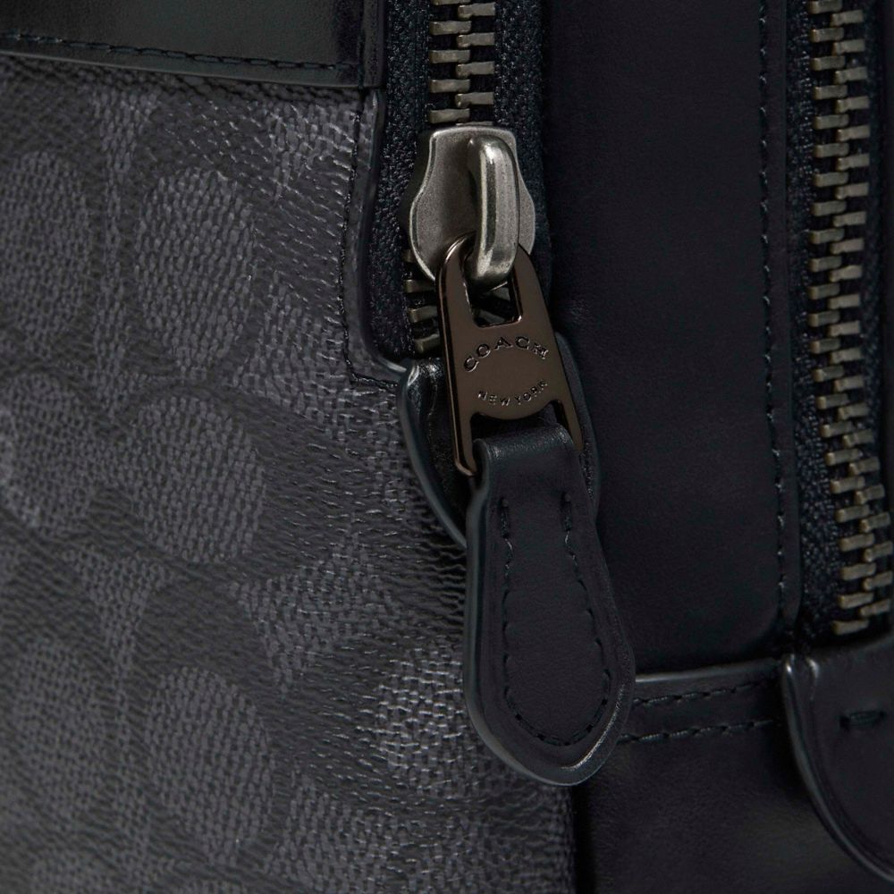 Signature Coated Canvas/Smooth Leather/Black Copper/Charcoal/Bla Coach Gotham Pack In Signature Canvas | COH865461