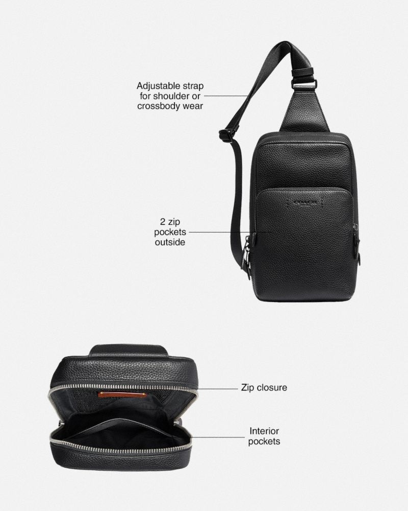 Signature Coated Canvas/Smooth Leather/Black Copper/Charcoal/Bla Coach Gotham Pack In Signature Canvas | COH865461