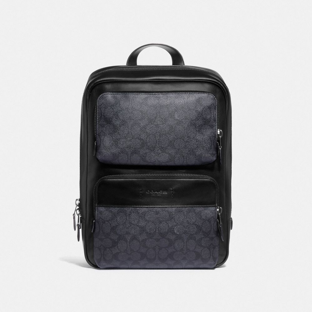 Signature Coated Canvas/Smooth Leather/Black Copper/Charcoal/Bla Coach Gotham Backpack In Signature Canvas | COH865463