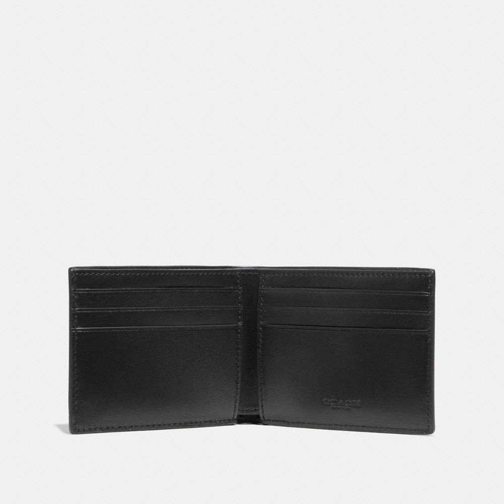 Signature Coated Canvas/Smooth Leather/Charcoal/Black Coach Slim Billfold Wallet In Signature Canvas | COH866709
