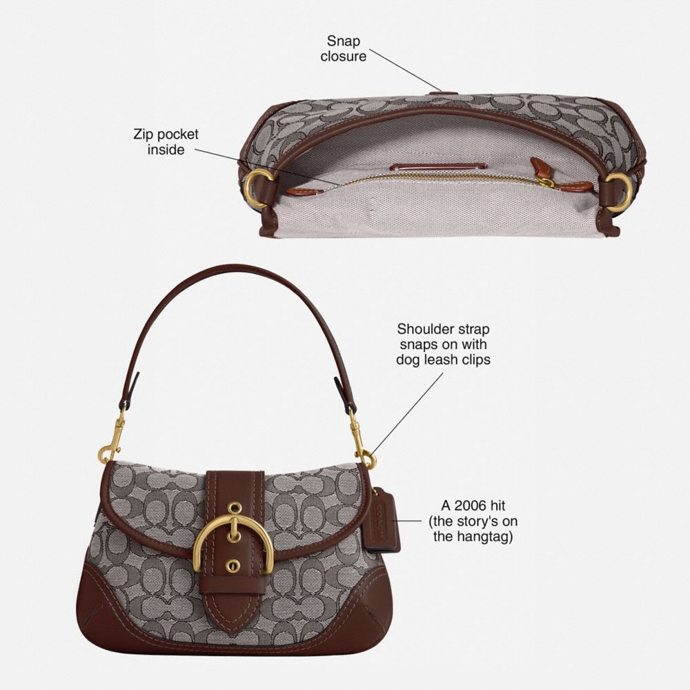 Signature Jacquard/Brass/Oak Maple Coach Soho Bag In Signature Jacquard | COH864984