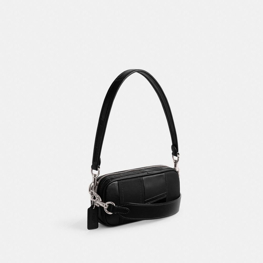 Silver/Black Coach Avery Shoulder Bag In Patchwork | COH864890