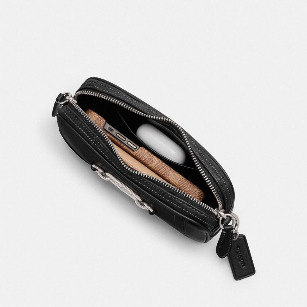 Silver/Black Coach Avery Shoulder Bag In Patchwork | COH864890