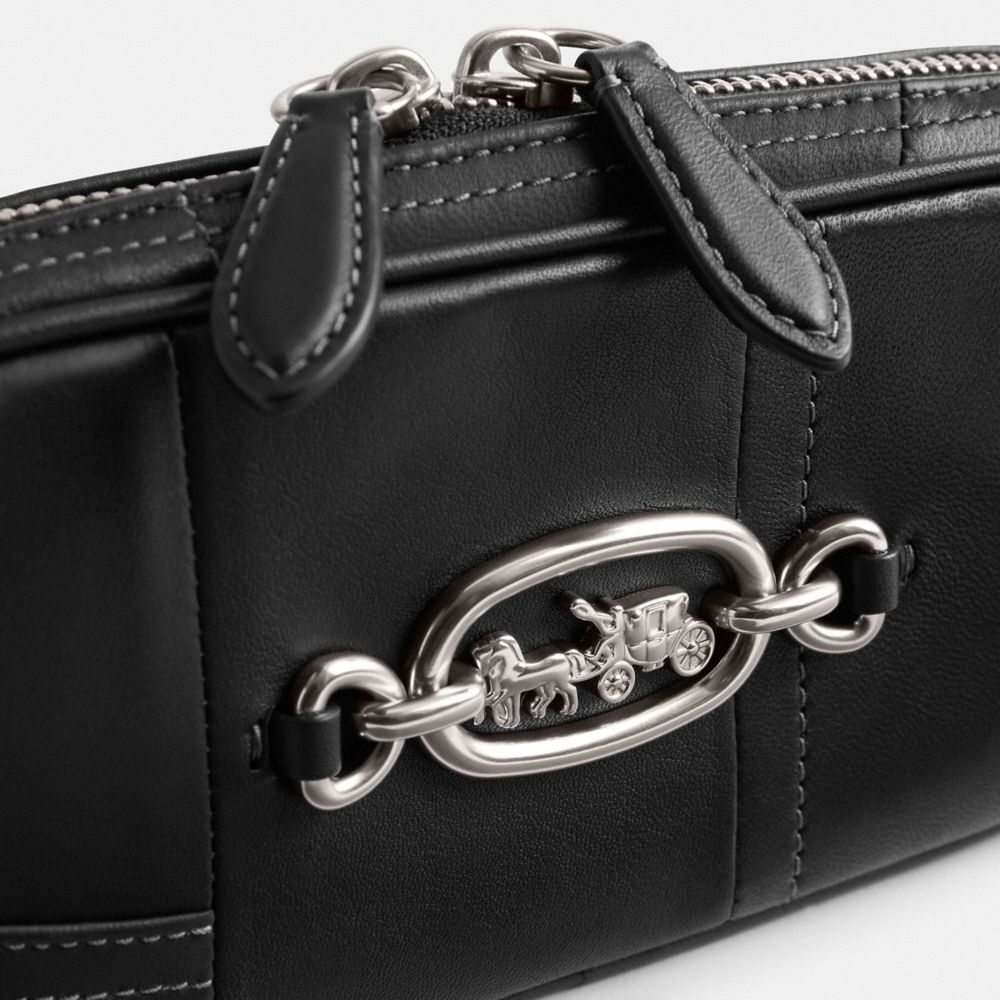 Silver/Black Coach Avery Shoulder Bag In Patchwork | COH864890