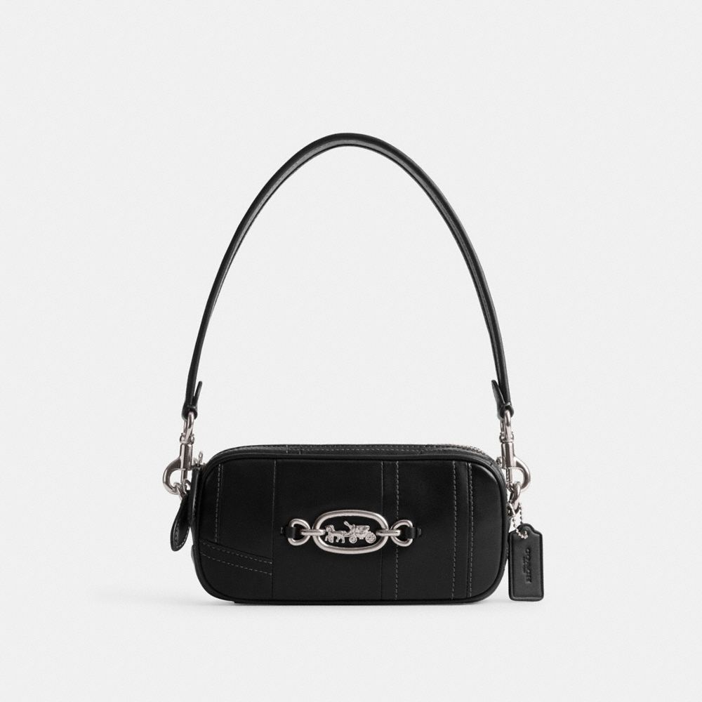 Silver/Black Coach Avery Shoulder Bag In Patchwork | COH864890