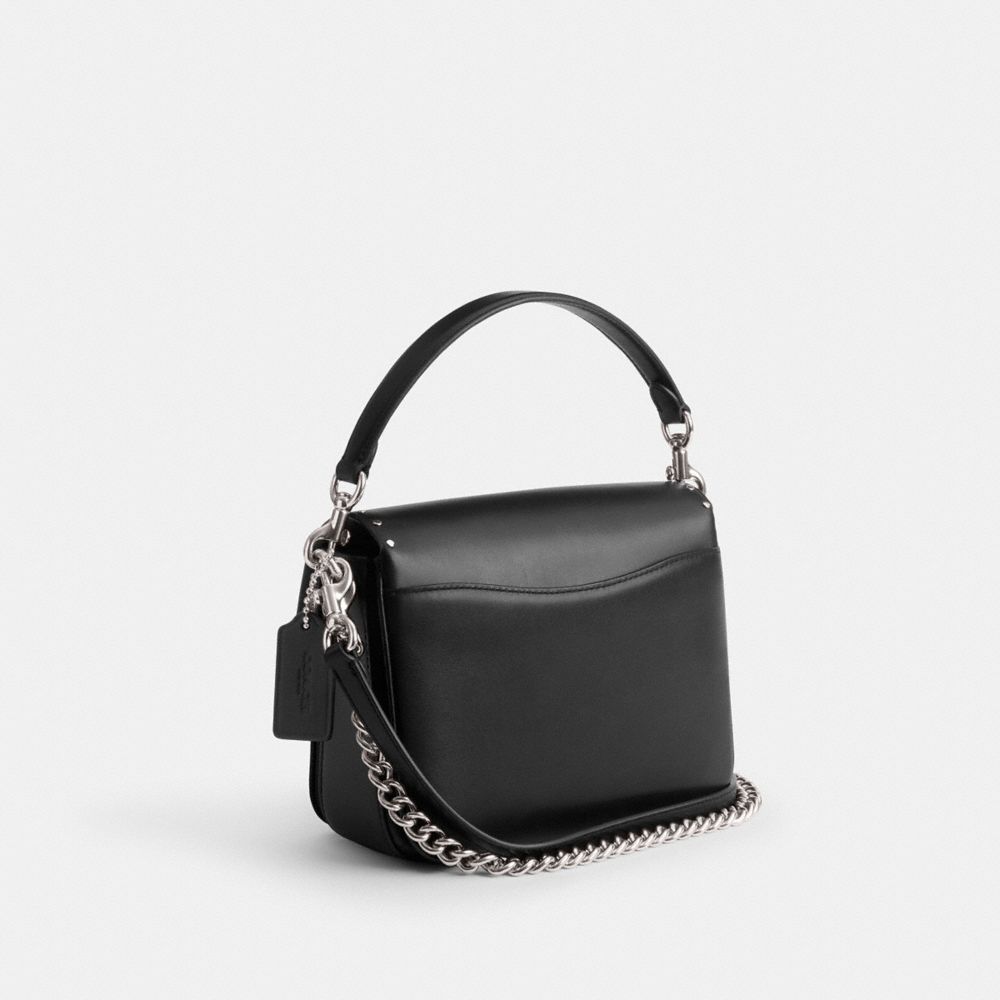 Silver/Black Coach Cassie Crossbody Bag 19 With Rivets | COH865388