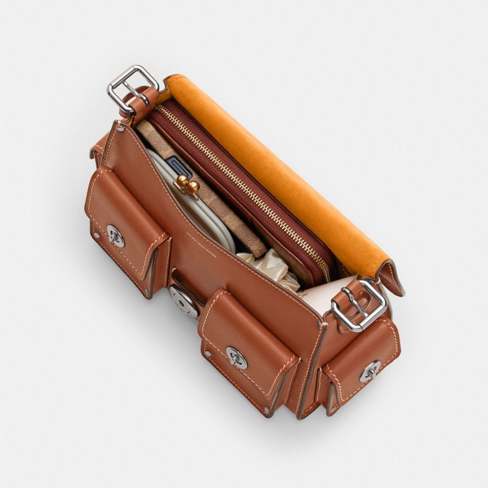 Silver/Burnished Amber Coach Cargo Turnlock Soft Tabby | COH865337
