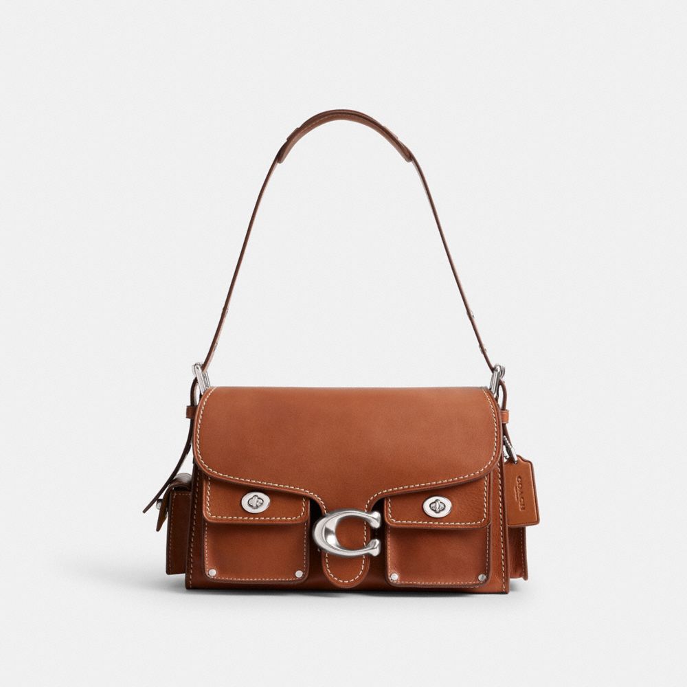 Silver/Burnished Amber Coach Cargo Turnlock Soft Tabby | COH865337