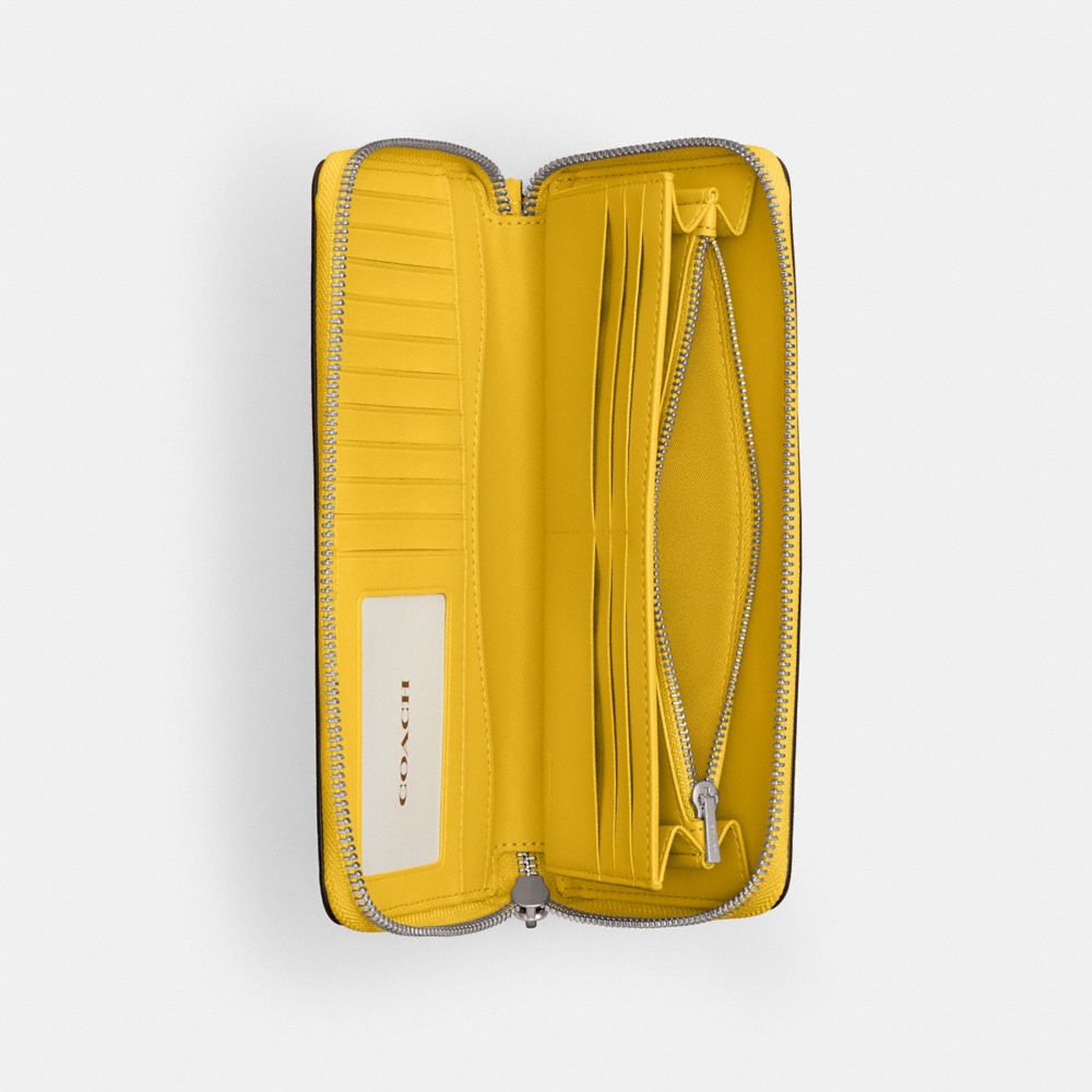 Silver/Canary Coach Essential Continental Wallet | COH865498