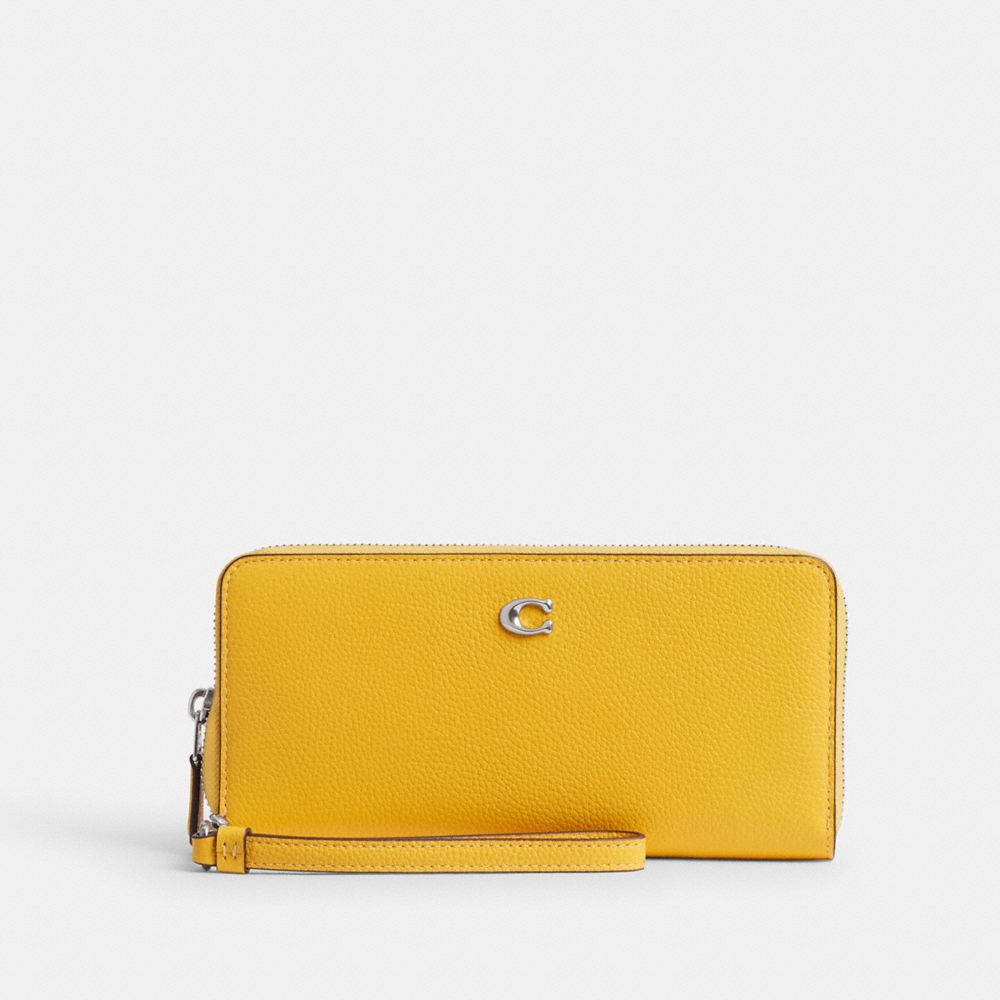 Silver/Canary Coach Essential Continental Wallet | COH865498