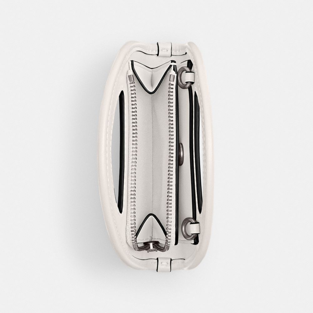 Silver/Chalk Coach Top Handle Card Case | COH865537