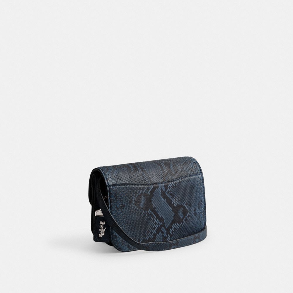 Silver/Dark Denim Coach Idol Bag In Python | COH864801