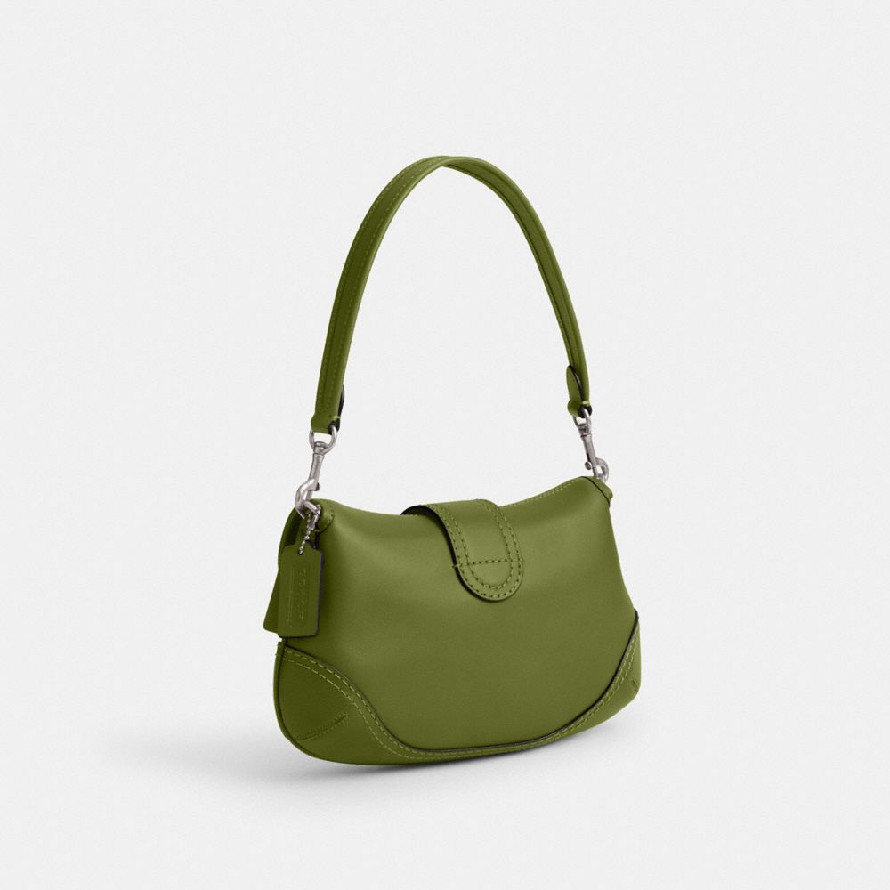 Silver/Dark Lime Coach Soho Bag In Regenerative Leather | COH864732