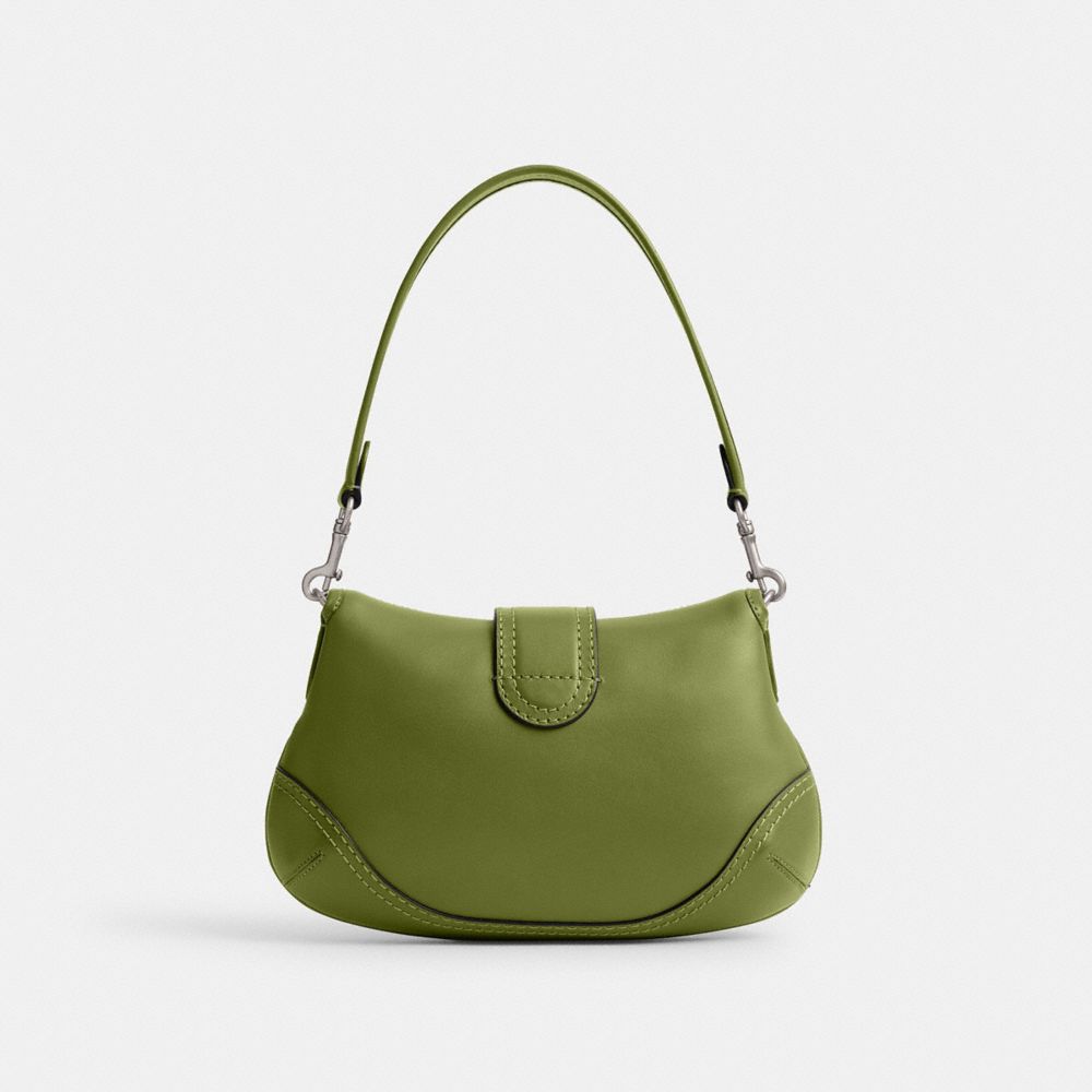 Silver/Dark Lime Coach Soho Bag In Regenerative Leather | COH864732