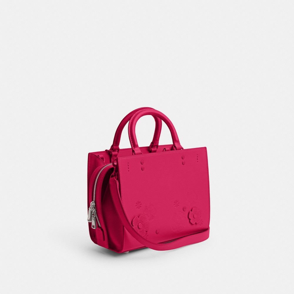 Silver/Dragonfruit Coach Rogue Bag 25 With Tea Rose | COH865180