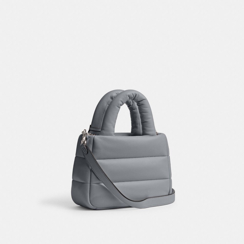 Silver/Grey Blue Coach Mini Pillow Tote Bag | COH865016
