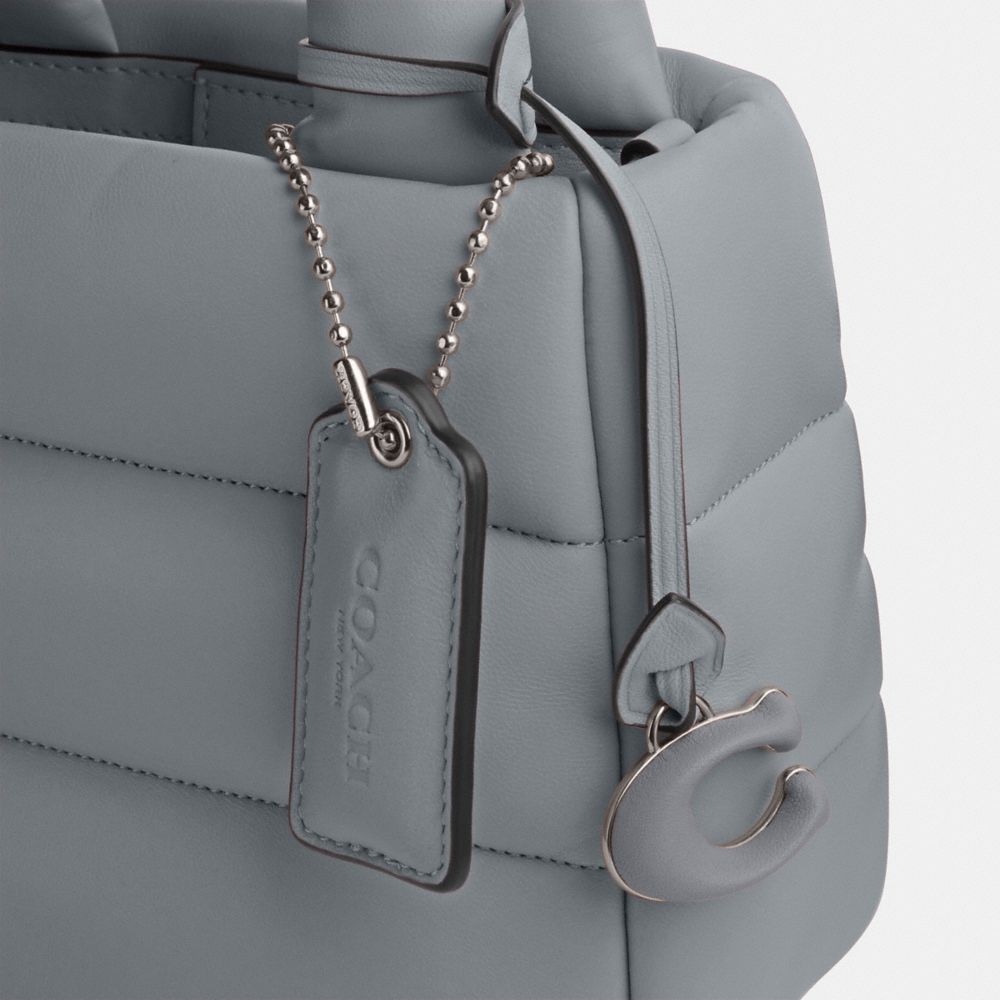 Silver/Grey Blue Coach Mini Pillow Tote Bag | COH865016