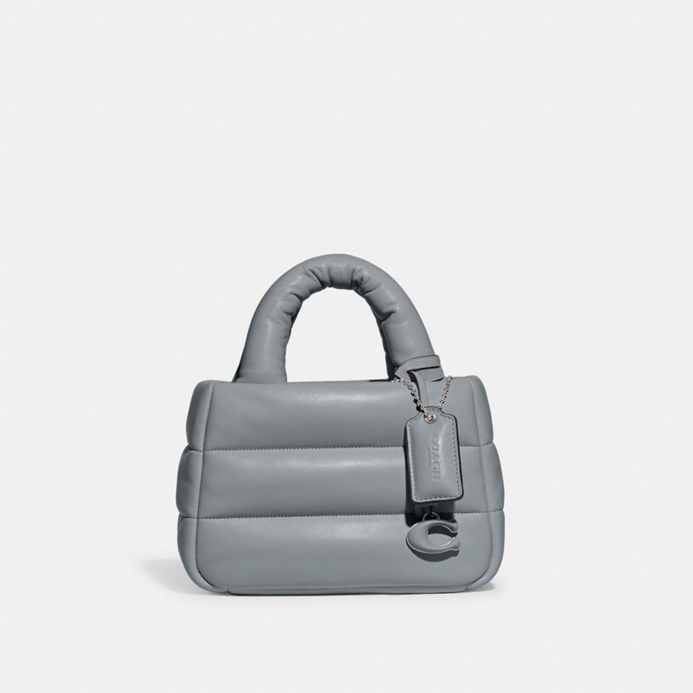Silver/Grey Blue Coach Mini Pillow Tote Bag | COH865016