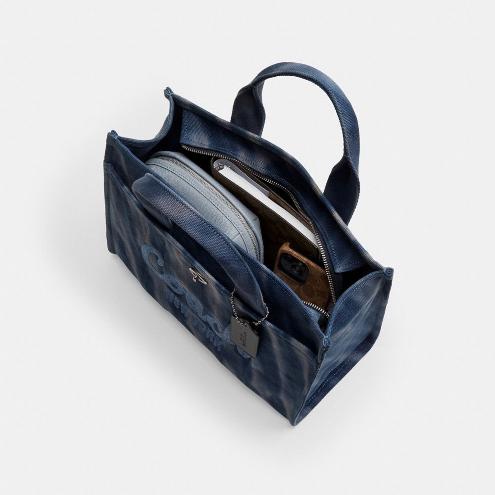 Silver/Midnight Navy Coach Cargo Tote Bag With Tie Dye | COH865103