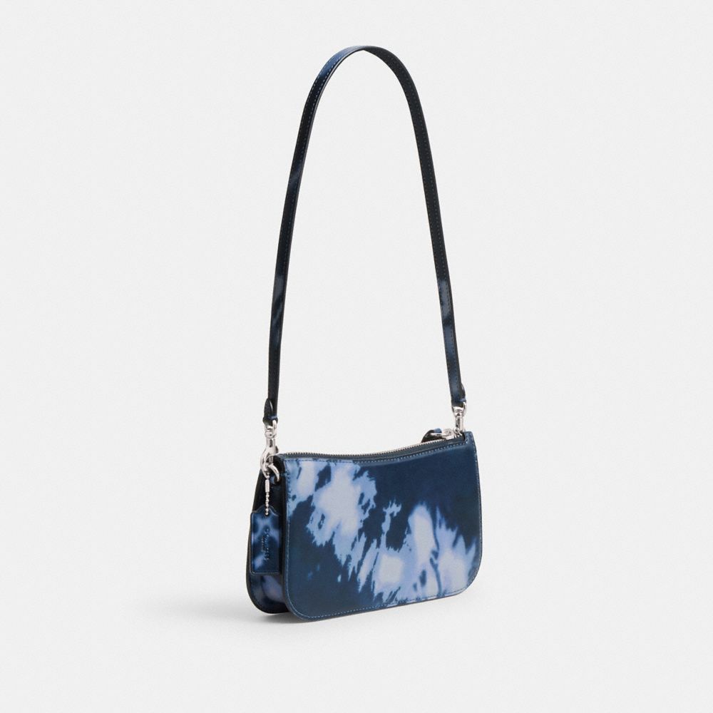 Silver/Midnight Navy Coach Penn Shoulder Bag With Tie Dye Print | COH864893