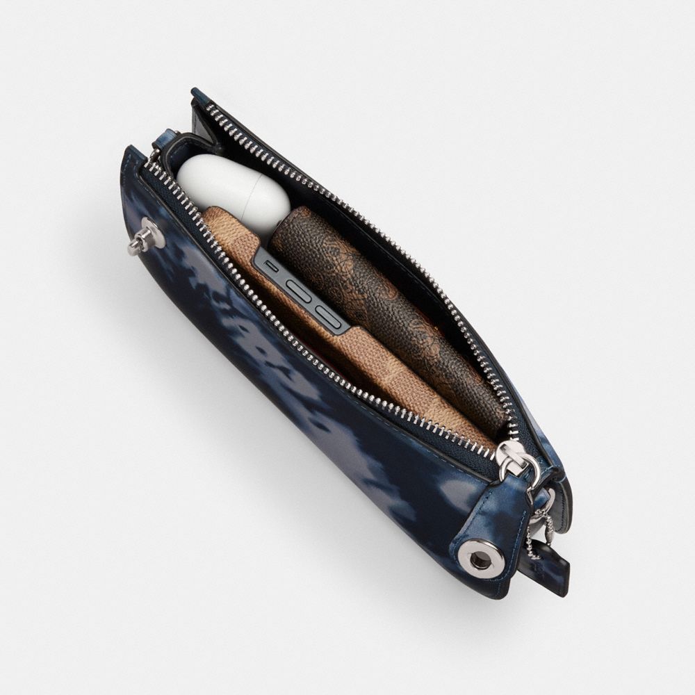 Silver/Midnight Navy Coach Penn Shoulder Bag With Tie Dye Print | COH864893