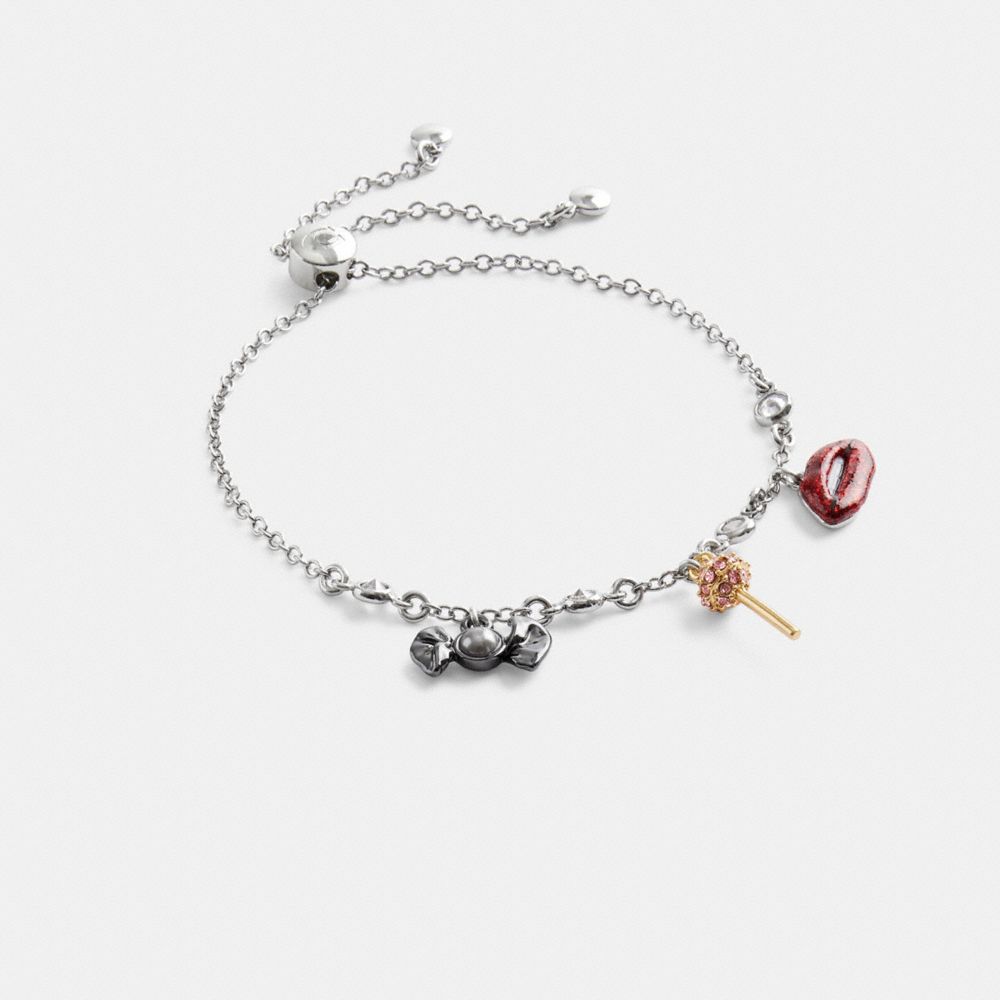 Silver/Multi Coach Mini Candy Slider Bracelet | COH866117