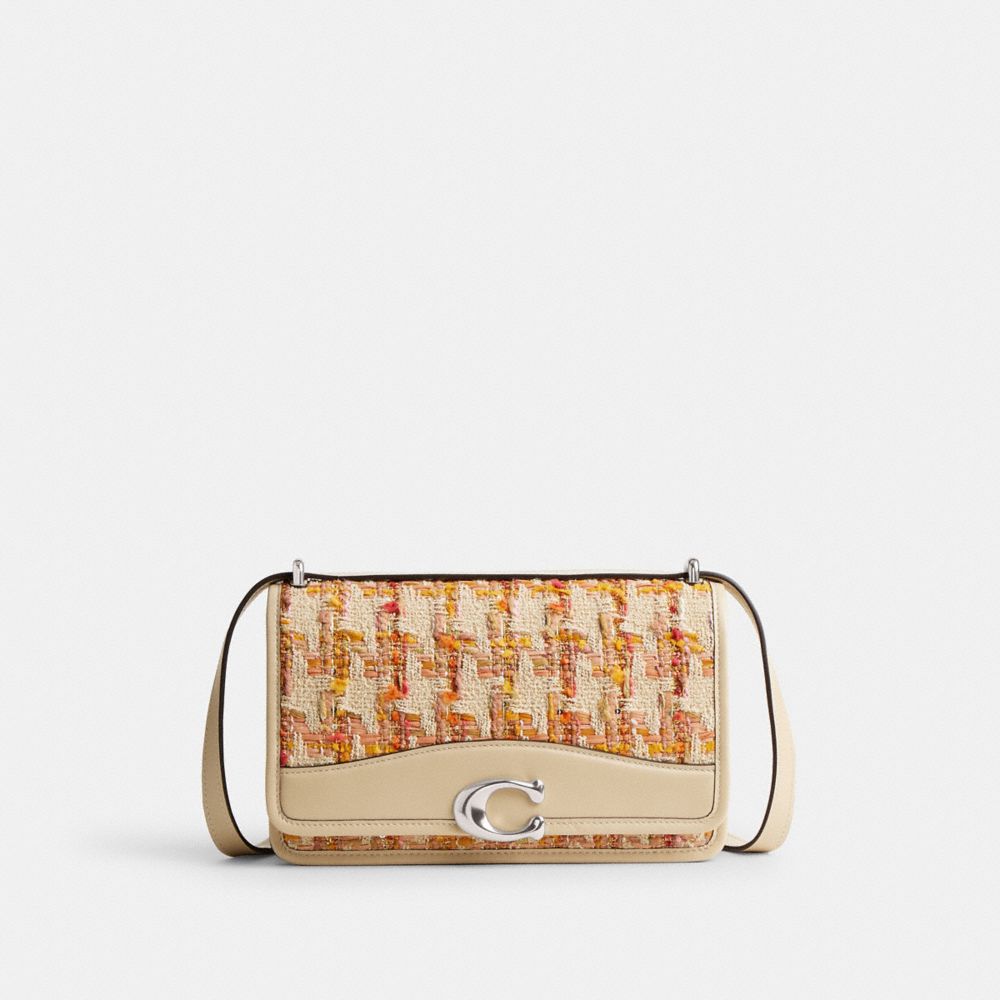 Silver/Neutral Multi Coach Bandit Shoulder Bag In Tweed | COH864891