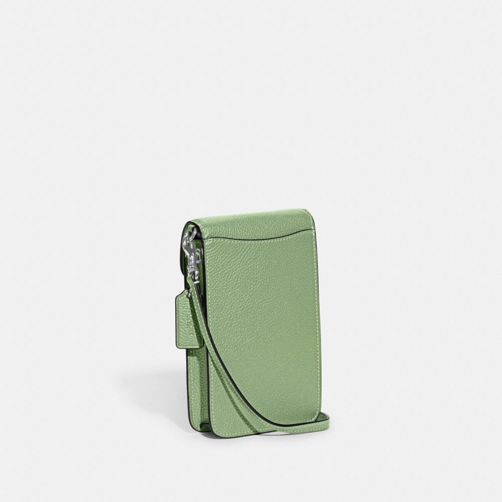 Silver/Pale Pistachio Coach Phone Crossbody Bag | COH865399