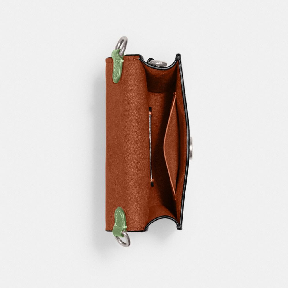 Silver/Pale Pistachio Coach Phone Crossbody Bag | COH865399