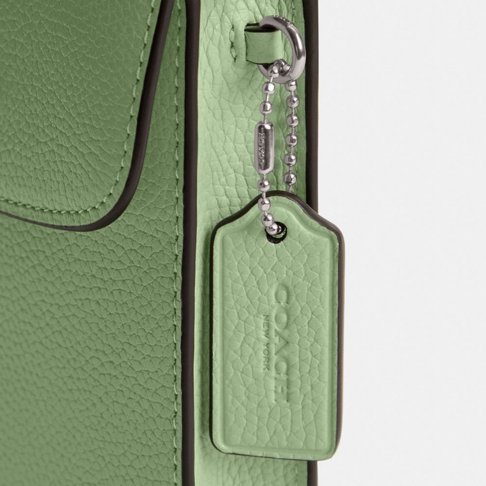 Silver/Pale Pistachio Coach Phone Crossbody Bag | COH865399
