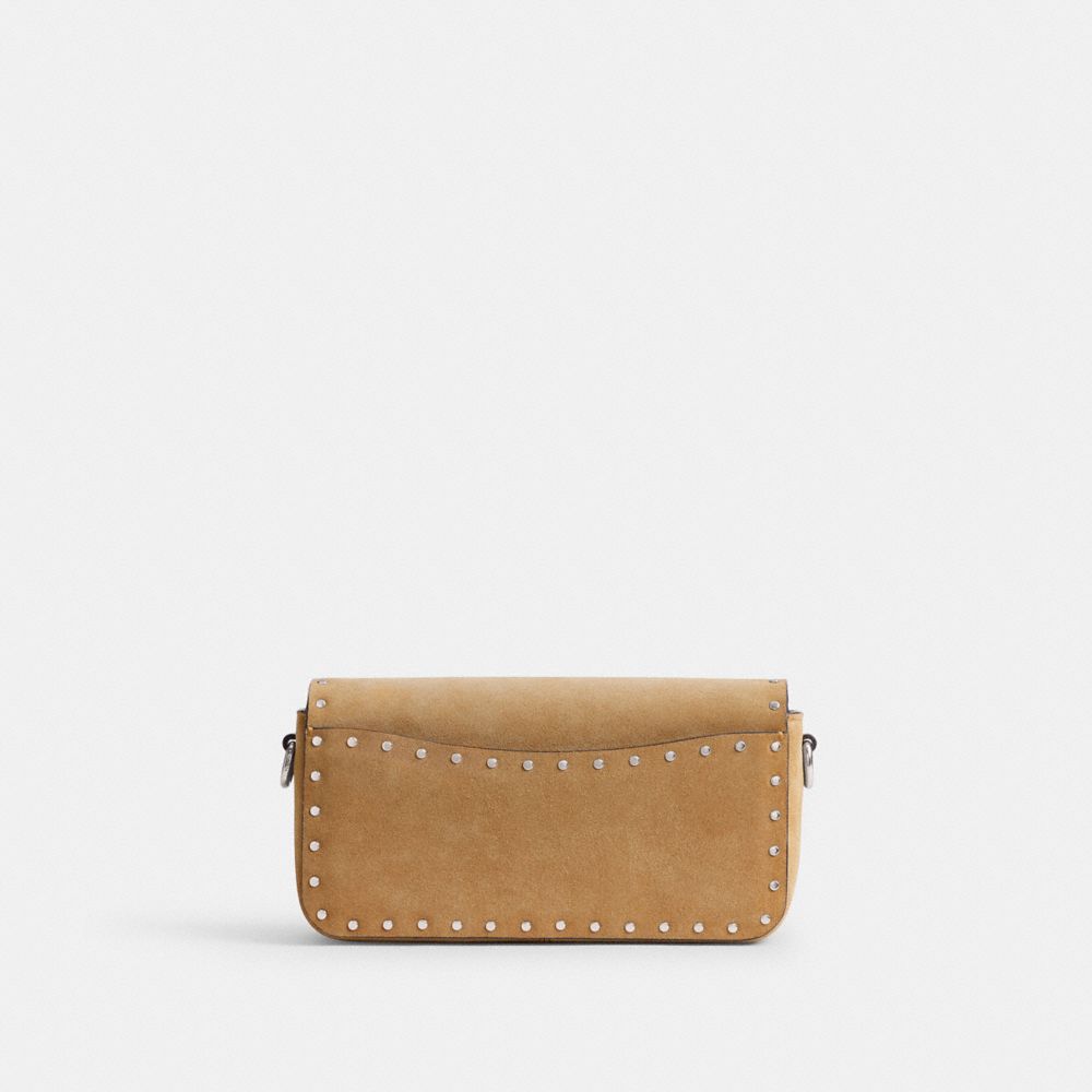 Silver/Peanut Coach Studio Baguette Bag With Rivets | COH864874