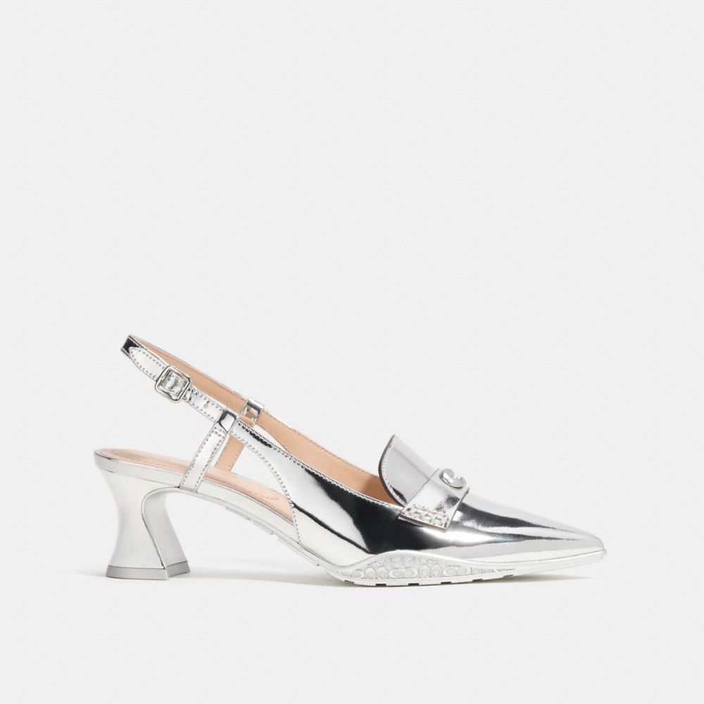 Silver Coach Nikola Hybrid Slingback In Silver Metallic | COH865743