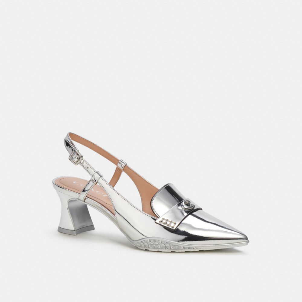 Silver Coach Nikola Hybrid Slingback In Silver Metallic | COH865743