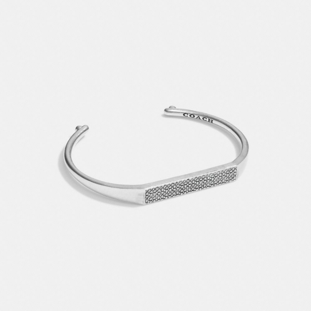 Silver Coach Sterling Silver Signature Id Cuff | COH867018