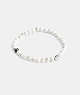 Silver & White Coach Howlite Beaded Bracelet | COH867011