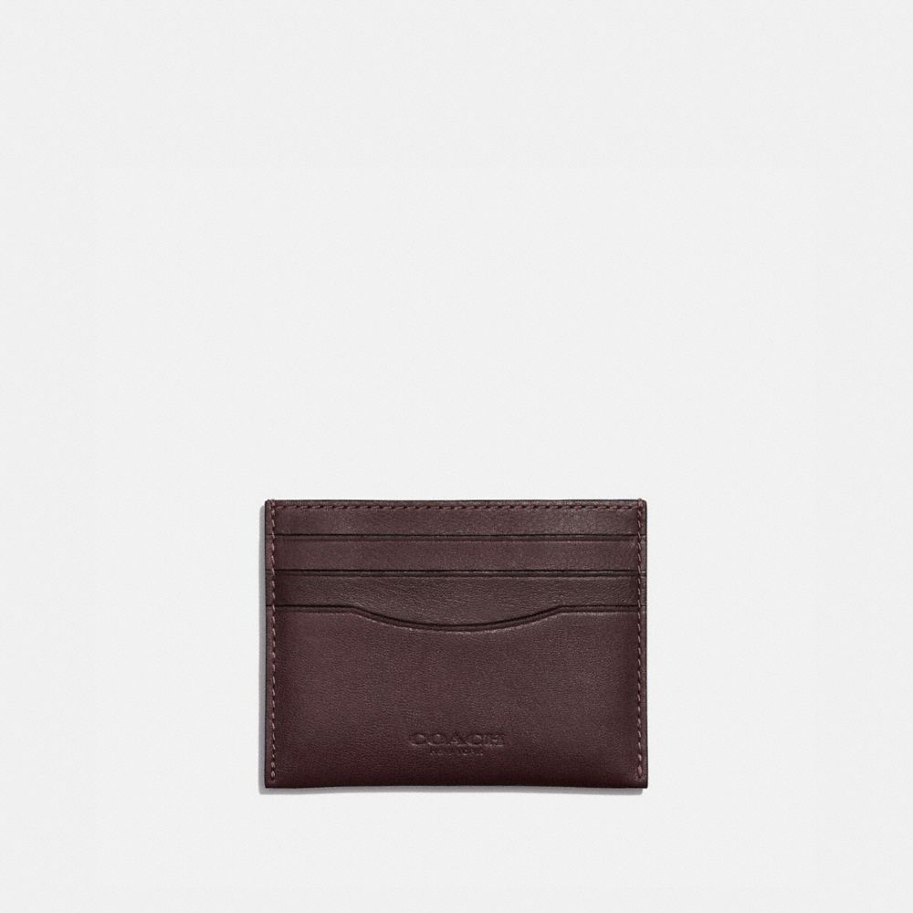 Smooth Leather/Mahogany Brown Coach Card Case | COH865654
