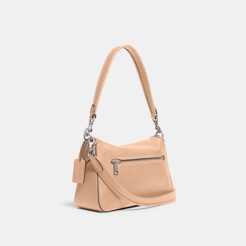 Smooth Leather/Silver/Buff Coach Soft Tabby Shoulder Bag | COH864778