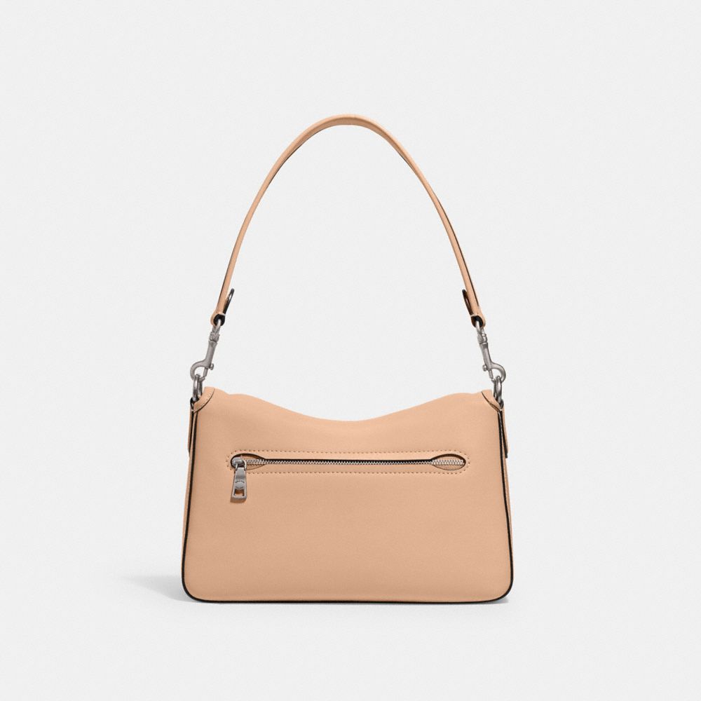 Smooth Leather/Silver/Buff Coach Soft Tabby Shoulder Bag | COH864778