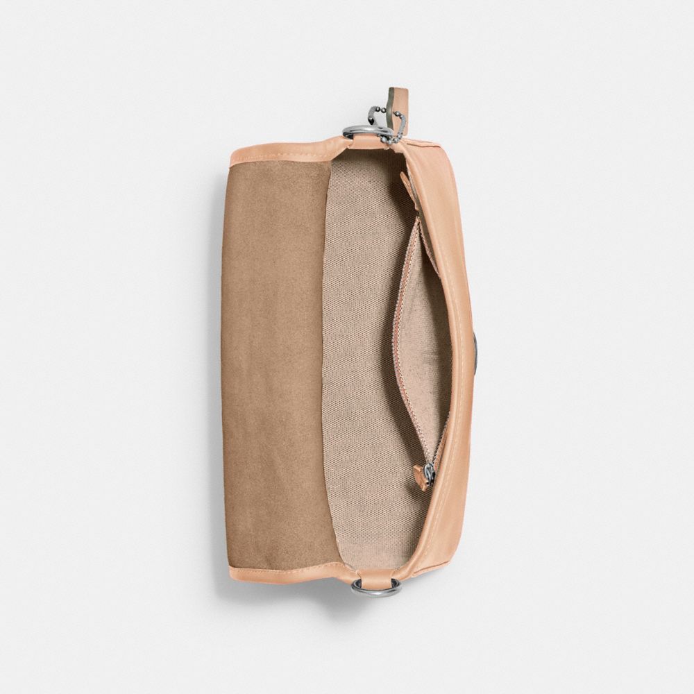 Smooth Leather/Silver/Buff Coach Soft Tabby Shoulder Bag | COH864778