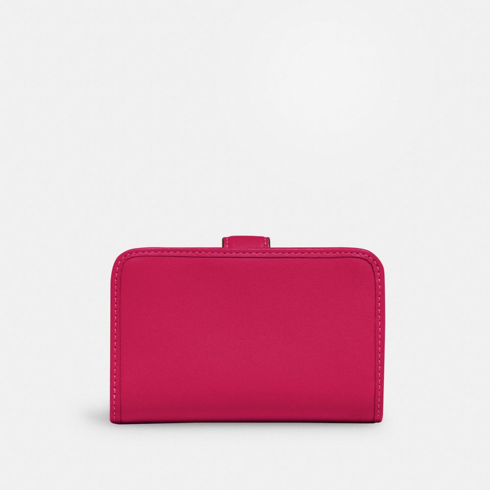 Smooth Leather/Silver/Dragonfruit Coach Tabby Medium Wallet | COH865527