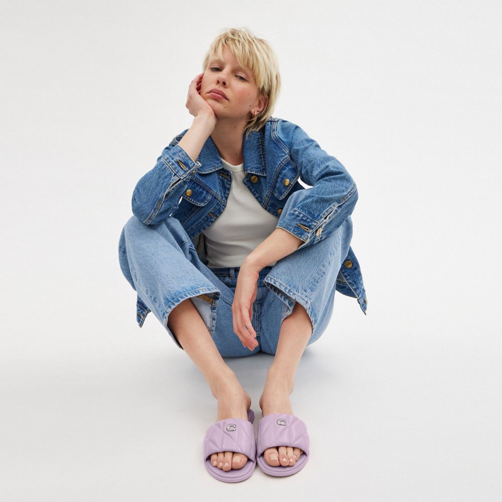 Soft Purple Coach Holly Sandal With Quilting | COH865857