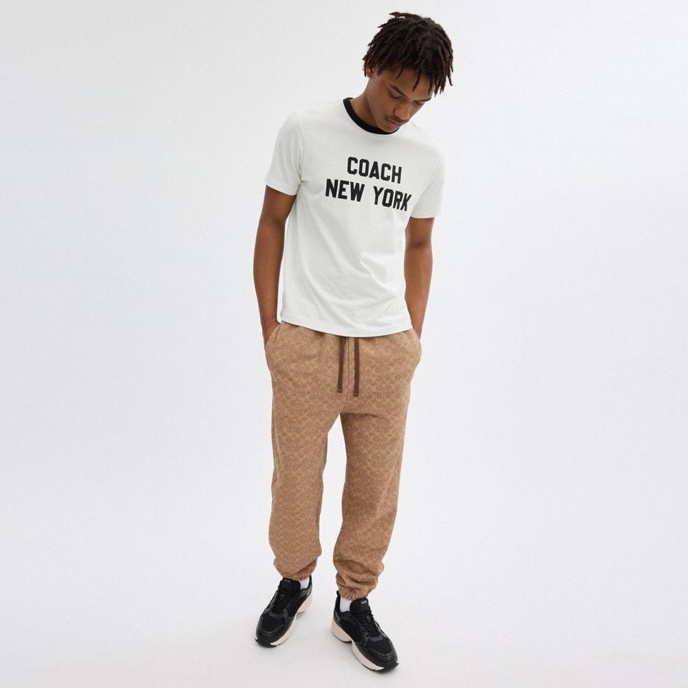 Tan Signature Coach Essential Signature Joggers | COH866949