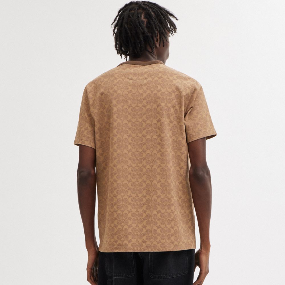 Tan Signature Coach Signature T Shirt | COH866907