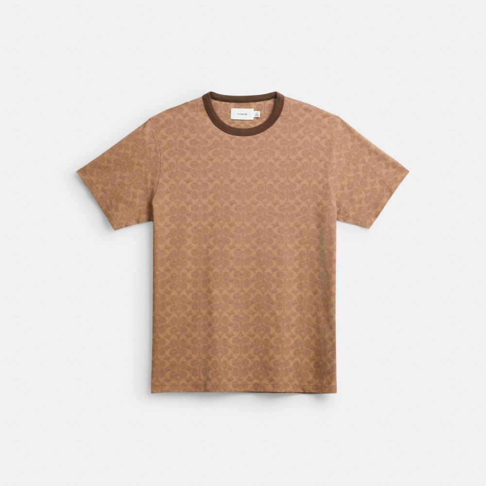 Tan Signature Coach Signature T Shirt | COH866907