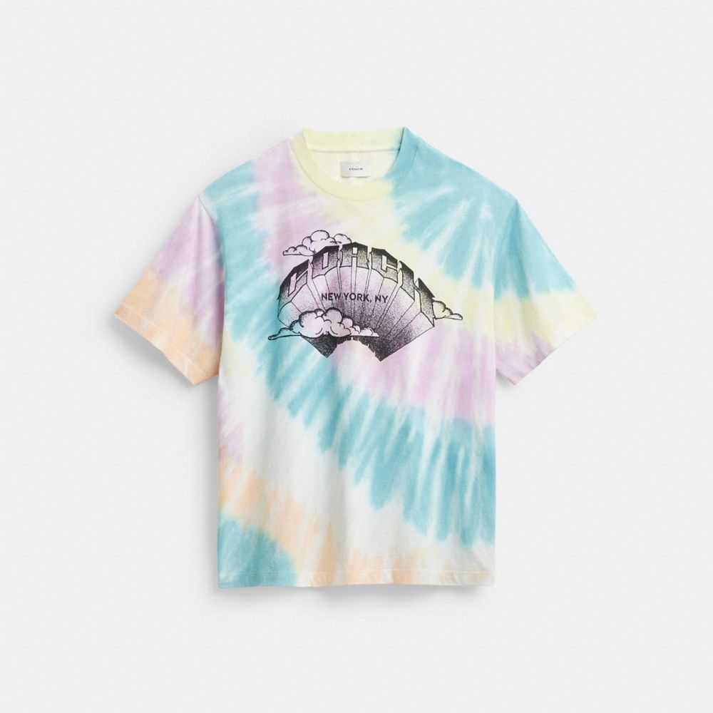 Tie Dye Coach Tie Dye Crewneck T Shirt In Organic Cotton | COH866012